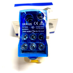 Power Junction Box Distribution Terminal Block Connector DIN Rail 125A PACK OF 5