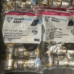 24 Sharkbite Max Push To Connect 1/2”x1/2” PB Polybutylene Adapters New(383)