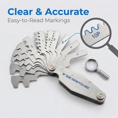 T Thread Pitch Gauge, T Shaped Trapezoidal Thread Gauge Setting Template Thre…