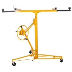 FOREOCELIV 11ft Drywall Lift Panel Hoist Jack Lifter 150 lbs Ceiling Wall Yellow