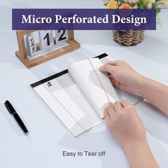 2 Pcs Note Pads 11″ x 9.5″ Legal Pads College Ruled Notepad Micro Perforated …