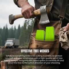 6 Pack Tree Felling Wedges with Spikes for Safe Tree Cutting â€“ 3 Each of 8â€
