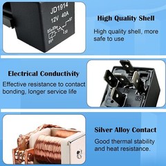 NEW 5-PIN 40/30 AMP 12V DC Waterproof Automotive SPDT Relay Kit pack