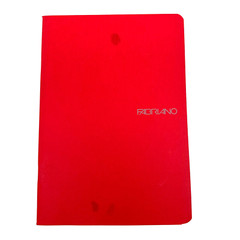 Fabriano EcoQua Red A5 Notebook 40 Pages 85gsm Graph Paper Grid Italy