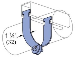 Unistrut P1113-EG, 1″, 600 Lb Rated Steel, Conduit to Strut 2-Piece Clamp, 10 pc