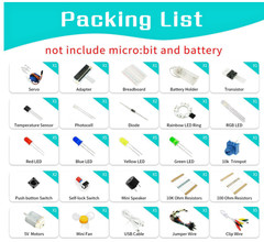 ELECFREAKS micro:bit Starter Kit – including Breadboard Adapter – NO micro:bit