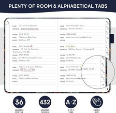 Address Book with Alphabetical Tabs,Hardcover Address Book Large Print for Re…
