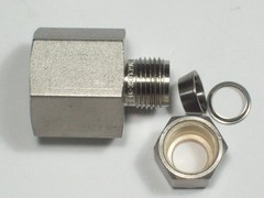 1-Swagelok Stainless Steel Connector, 3/8″ OD Tube x 1/2″ Female NPT, SS-600-7-8