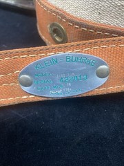 Klein Buhrke 5480 Lineman Climbing Leather Safety Belt With Rope Vintage 1976