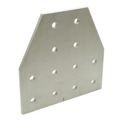 80/20 4325 Tee Flat Plate, 15 Series, 12-Holes, 6.00in x 6.00in x 0.250in