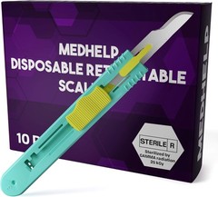 Retractable Disposable Scalpel 15 Disposable Dermaplaning Blades with Plastic