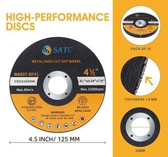 20PCS 4.5 Inch Flap Discs& Cut Off Wheels Cutting Disc Set Metal Stainless Steel