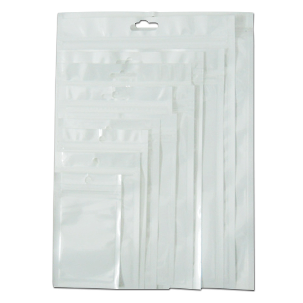 White Clear Plastic for Zip Retail Pearl Lock Packaging Hang Bags Accessories