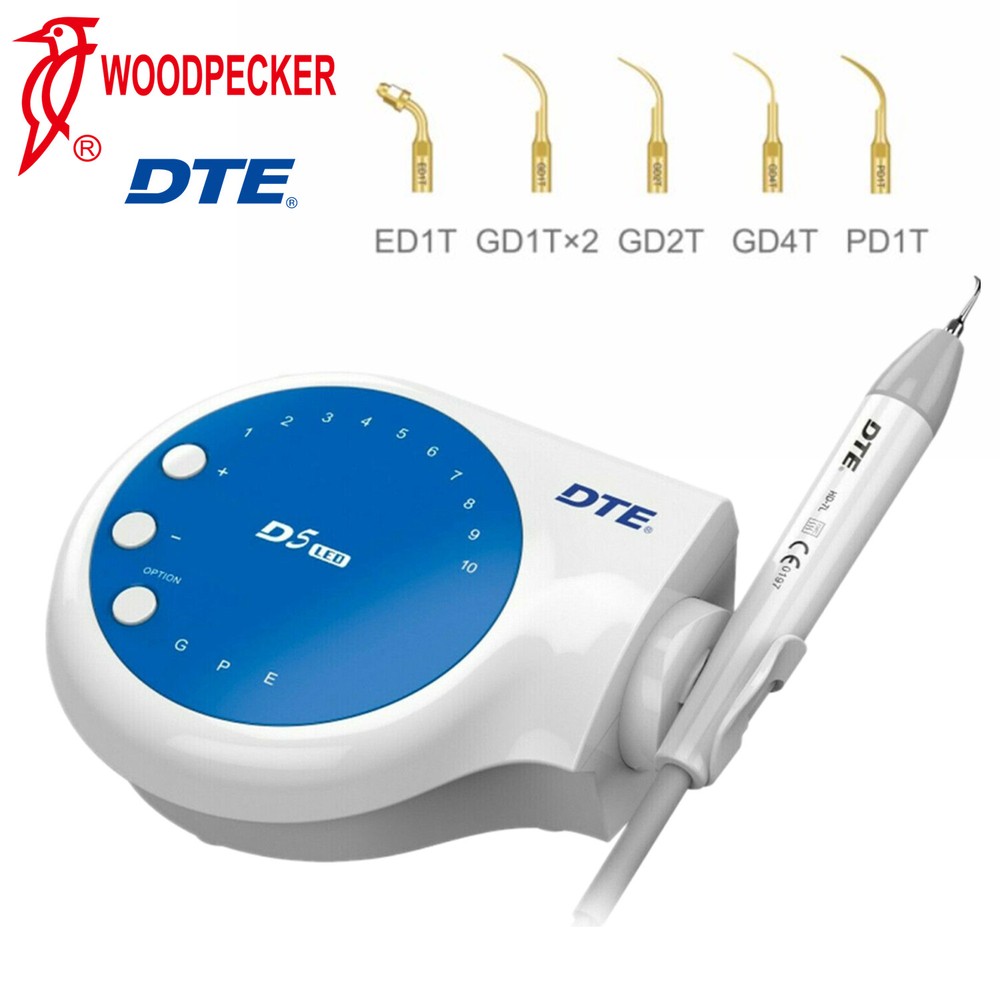 Woodpecker DTE Dental Ultrasonic Piezo Scaler D5 D7 S6 D600 LED W/ Tips SATELEC