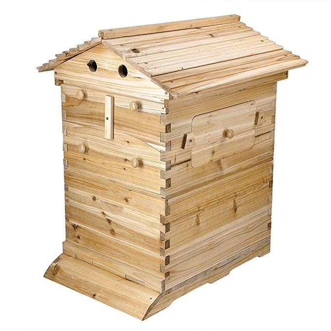 Auto Draining Honey Beehives Cedar Wood Bee House Beekeeping Box Honey House New