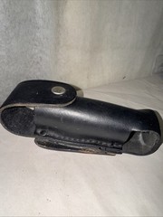 Boston Leather 5526 MK-4 Chemical Spray Holder Black Leather Duty Belt Mace Case