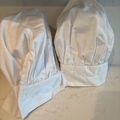 White Chef Hat Adjustable Elastic for Adults/Kids Baker Cap for Kitchen Cooking