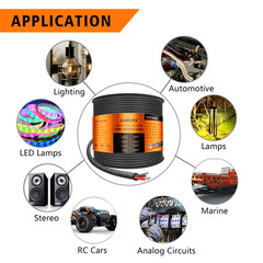 18 Gauge 3 Conductor Electrical Wire,150Ft 18 AWG Stranded Low Voltage 18/3 Cabl