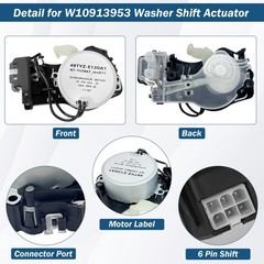 Washer Shift Actuator Replacement AC 120V 60Hz 4W for Whirlpool Maytag – Fixes