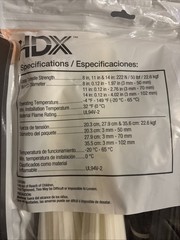 500 Pack HDX Assorted Length Nylon Zip Ties 8/11/14 Inch 250 Black & 250 White