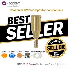 Overdenture Locator Abutment Neodent GRAND MORSE GM Male Caps Inserts Core Tool
