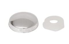 Plastic Screw Cover CHROME 2 Piece Dome Cap Washer Decorative Furniture x 10