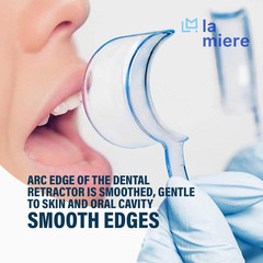LA MIERE Dental Cheek Retractor C Shape Mouth Opener Size S,M,L, Pack of 3, Blue