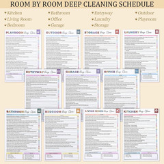 ADHD Cleaning Planner Daily Weekly Monthly Cleaning Checklist Organizer Journal