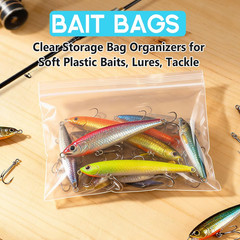 6″ X 4″ Zip Bags, 4 Mil Heavy Duty Bait Bags Clear Plastic Zipper Lock Sleeves,