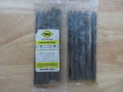 5 pcs TWILL Letter S Jobber Length Metal Twist Drills HSS Black Oxide Brazil