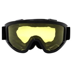 Birdz Eyewear Vulture Padded Fit-Over Motorcycle Goggles Black Frame Yellow Lens