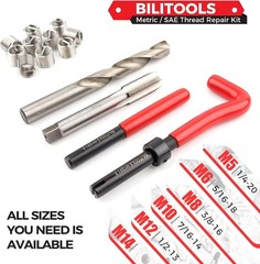 BILITOOLS M5x0.8 Thread Repair Kit, HSS Drill Helicoil Repair Kit Metric