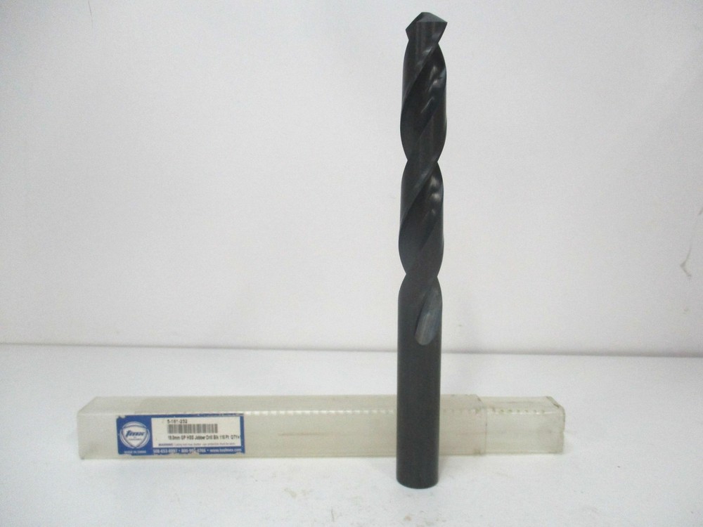 TMX (5-161-232) 19.00mm x 135mm x 198mm HSS Black Oxide Jobber Drill OAL