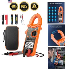 Clamp Meter Multimeter 6000 Counts TRMS Electrical Tester for AC/DC Current/V…