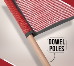 8Pk 18″x18″ Red Safety Warning Flags for Trucks with Dowel & Reflective Webbing
