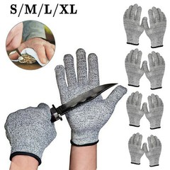 4Pairs Butcher Glove Cut Proof Stab Resistant Safety Gloves Kitchen L5 Protectio