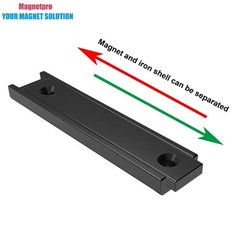 Rectangular Magnets 80 LBS Force Size 2.36″ x 0.53″ x 0.20″ Black Epoxy Coati…