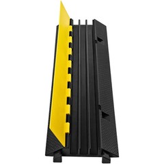 VEVOR 1-Pack 3-Channel Cable Protector Cover Ramp 33000LBS Capacity Heavy-Duty