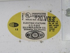 Globe Illumination Ceiling Light Fixture Fluorescent Fire Rated 36-in Gray/White