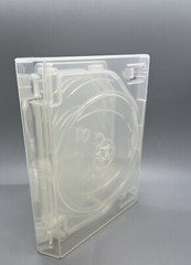 5 PCS TOP QUALITY NEW 27MM CLEAR 7-DVD CASE W/SWING TRAYS, M-LOCK HUB, FD-1201