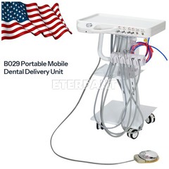 Dental Mobile Delivery Unit System Treatment Cart/Silent Oil-Free Air Compressor