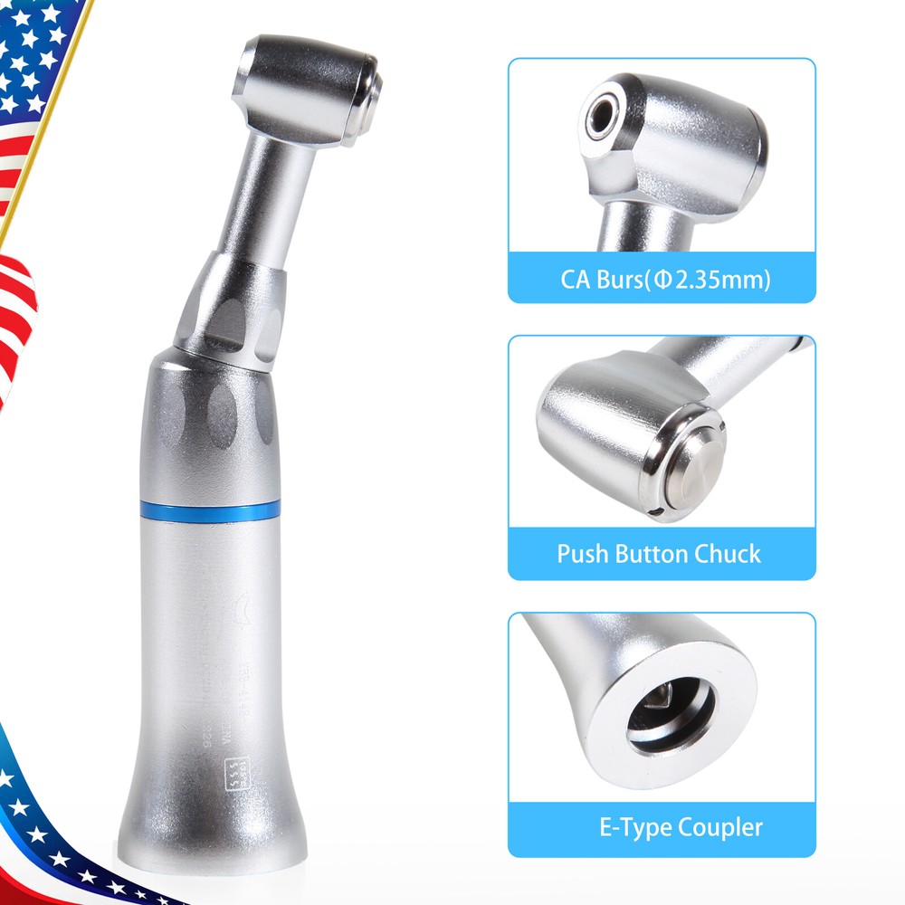 Slow Low Speed Dental Handpiece Push Button Contra Angle for NSK Style E-type US