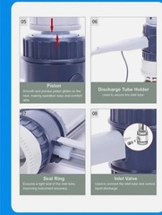Bottle Top Dispenser Adjustable 0.5-60ml Lab Chemicals Liquid 5 Adapters
