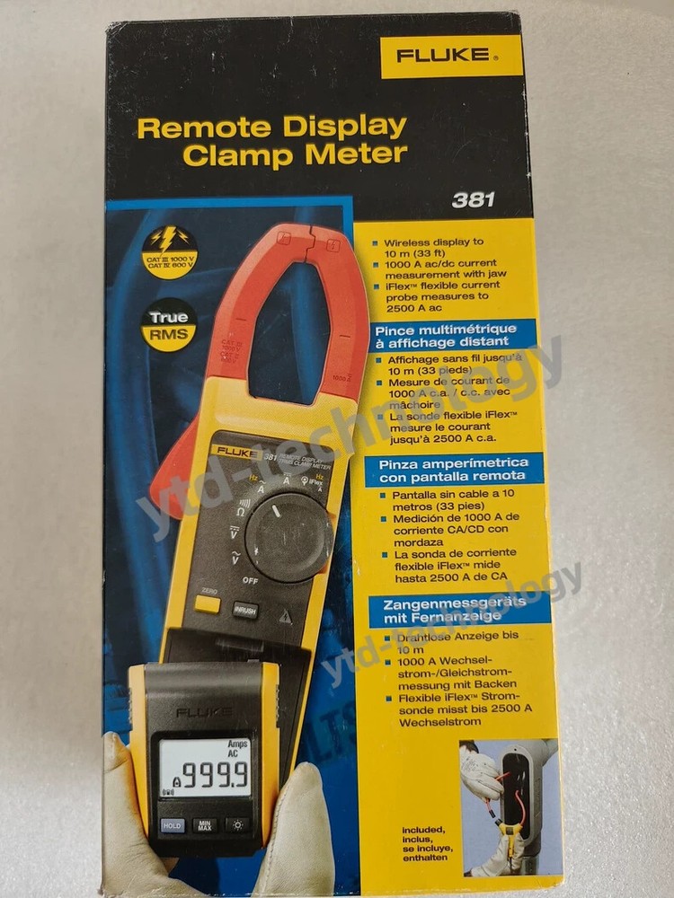Fluke 381 Remote Display True-RMS AC/DC Clamp Meter with iFlex NEW