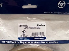 Carlon E97DSC LR – Nonmetallic Duplex Floor Box Cover – Round – Carmel – NEW