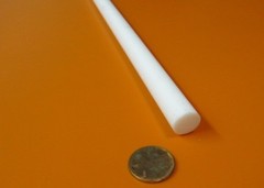 Teflon PTFE Virgin White Rods (1/2) .500″ Diameter x 36″ Long