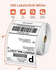 500/1000pcs 4×6 Direct Thermal Shipping Label Compatible with PHOMEMO/MUNBYN Lot