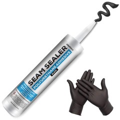 Black Polyurethane Seam Sealer Paintable Auto Body RV Roof Sealant 10.5OZ