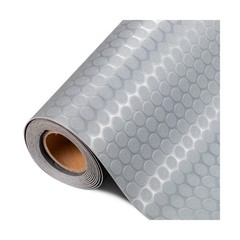 TUFFIOM 7.5×17 FT Garage Floor Mat, Coin Plate Sheet PVC Roll for Under Car P…