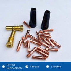 24pc Flux Core Gasless Welding Nozzle Tip Kit .030 MIG Welder Accessory